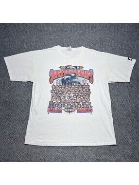 Vintage 1993 Starter Denver Broncos Super Bowl Champion T-Shirt Large RARE MENS